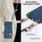 For Samsung Galaxy S25 Edge Retro Leather Phone Back Cover with Adjustable Strap - Blue - 5