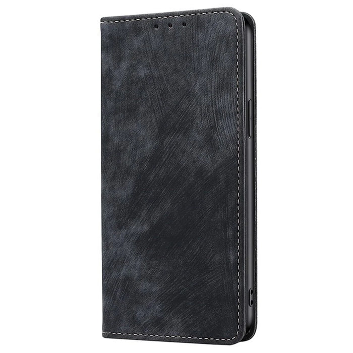 For Realme C75 4G / Realme 14x 5G Case RFID Blocking Wallet Leather Phone Cover - Black - 6