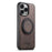 SUTENI G3 For iPhone 14 Pro Max Magnetic Case Rotating Ring Kickstand Jeans Texture PU TPU Phone Back Cover - Brown - 2
