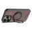 SUTENI G3 For iPhone 14 Pro Max Magnetic Case Rotating Ring Kickstand Jeans Texture PU TPU Phone Back Cover - Brown - 3