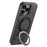 SUTENI G3 For iPhone 15 Pro Magnetic Case Rotating Ring Kickstand Jeans Texture PU TPU Phone Back Cover - Black - 5