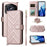 For Cubot A30 Wallet Case with Shoulder / Wrist Strap Leather Phone Cover Stand - Pink - 1
