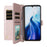 For Cubot A30 Wallet Case with Shoulder / Wrist Strap Leather Phone Cover Stand - Pink - 2