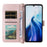 For Cubot A30 Wallet Case with Shoulder / Wrist Strap Leather Phone Cover Stand - Pink - 5