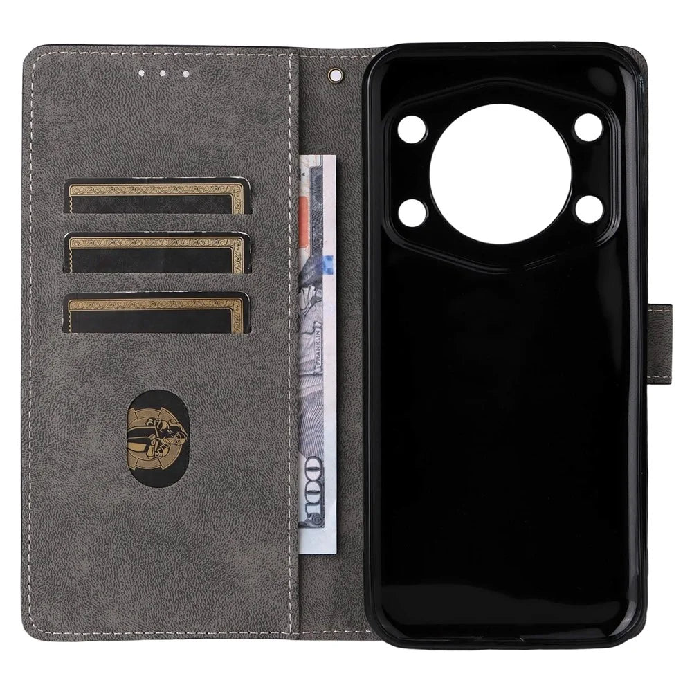 For Cubot A30 Case Wallet RFID Blocking PU Leather Cover Stand with Strap - Black - 3
