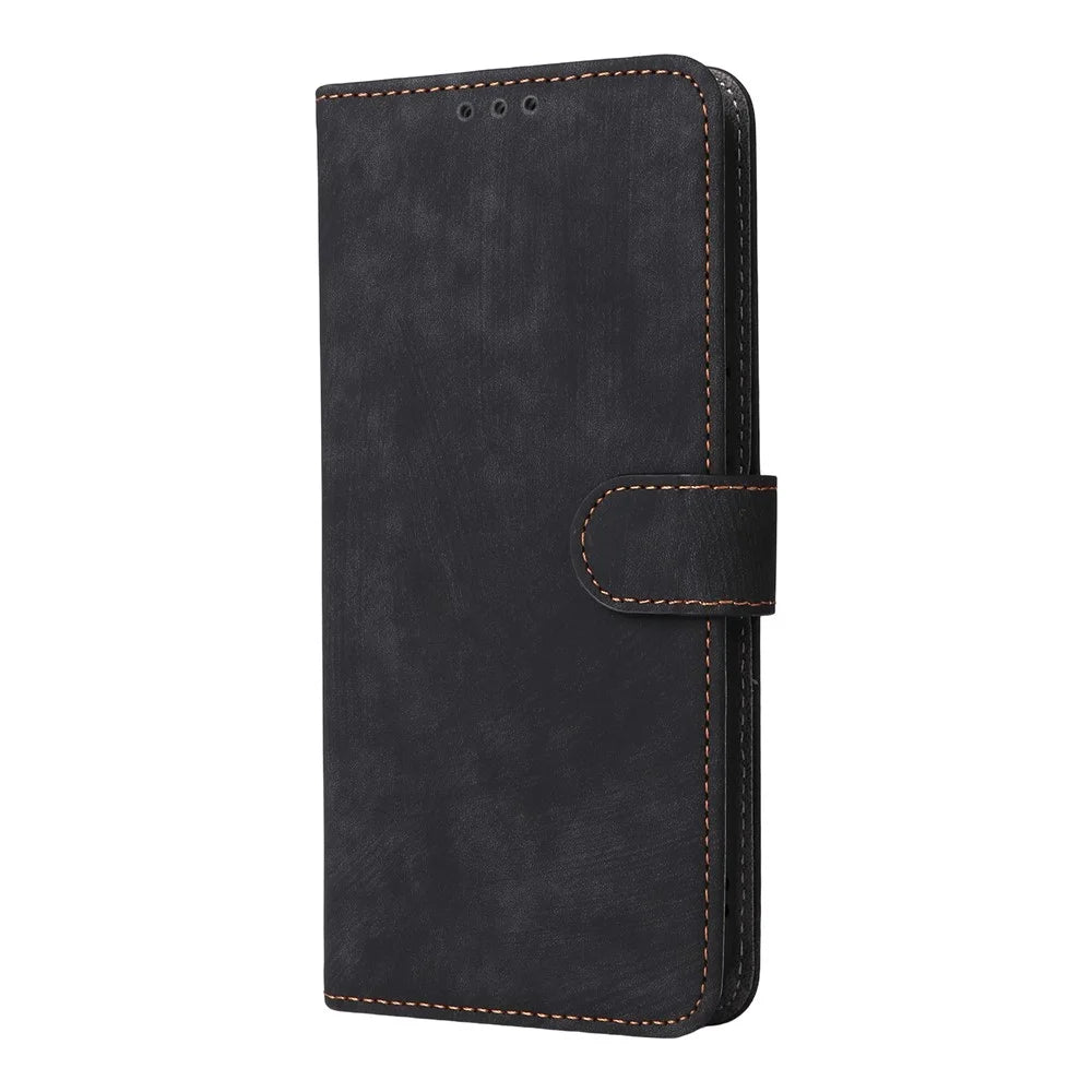 For Cubot A30 Case Wallet RFID Blocking PU Leather Cover Stand with Strap - Black - 7