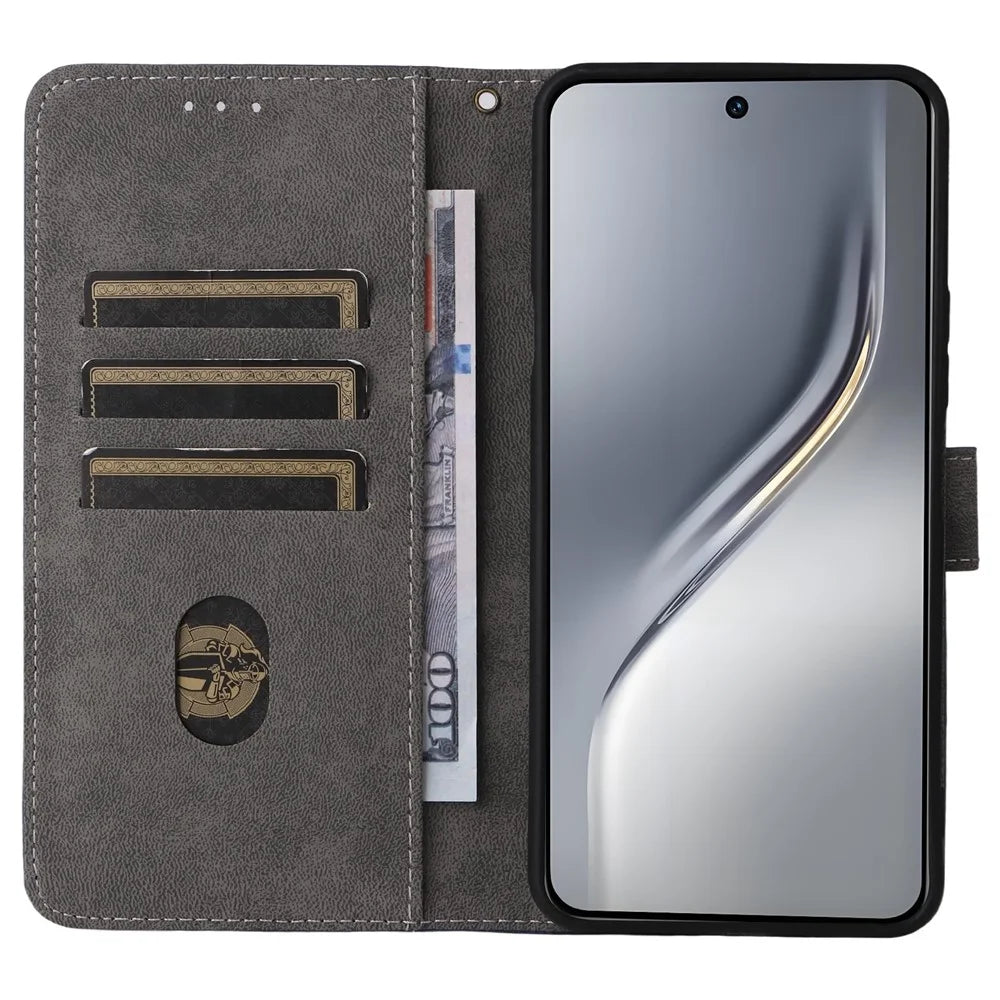 For TECNO Camon 40 Premier 5G Case Wallet RFID Blocking PU Leather Cover Stand with Strap - Black - 2