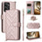 For Realme Neo7x 5G  /  P3 5G Wallet Case with Shoulder / Wrist Strap Leather Phone Cover Stand - Pink - 1