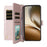 For Realme Neo7x 5G  /  P3 5G Wallet Case with Shoulder / Wrist Strap Leather Phone Cover Stand - Pink - 2