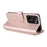 For Realme Neo7x 5G  /  P3 5G Wallet Case with Shoulder / Wrist Strap Leather Phone Cover Stand - Pink - 4