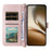 For Realme Neo7x 5G  /  P3 5G Wallet Case with Shoulder / Wrist Strap Leather Phone Cover Stand - Pink - 5