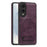 For Samsung Galaxy S25 Edge Magnetic Case with Folded Kickstand PC Silicone Leather Phone Back Cover - Dark Purple - 1
