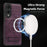 For Samsung Galaxy S25 Edge Magnetic Case with Folded Kickstand PC Silicone Leather Phone Back Cover - Dark Purple - 3