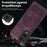 For Samsung Galaxy S25 Edge Magnetic Case with Folded Kickstand PC Silicone Leather Phone Back Cover - Dark Purple - 6