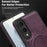 For Samsung Galaxy S25 Edge Magnetic Case with Folded Kickstand PC Silicone Leather Phone Back Cover - Dark Purple - 7