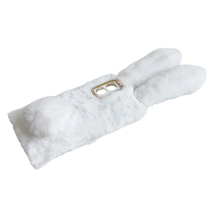 For HMD Fusion 5G Case Plush Cute Bunny Winter Fluffy TPU Phone Cover - White - 5