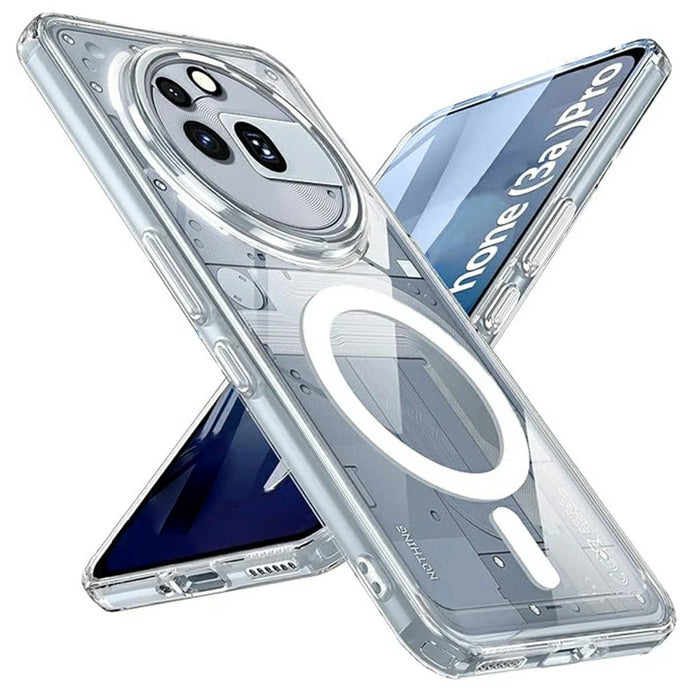 For Nothing Phone (3a) Pro Magnetic Case Transparent TPU Anti Drop Phone Cover - 1