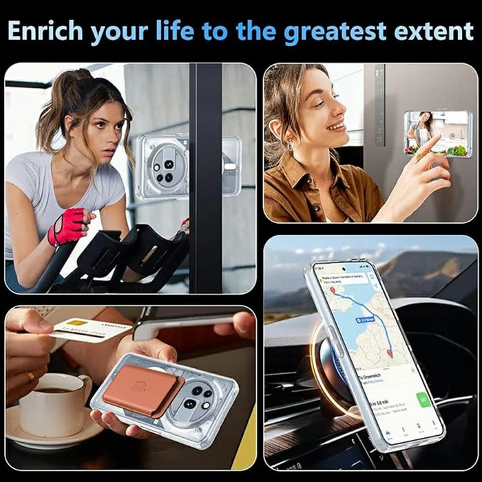 For Nothing Phone (3a) Pro Magnetic Case Transparent TPU Anti Drop Phone Cover - 5
