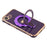 For iPhone 17e / 16e Case Kickstand Electroplating Love Printing TPU Back Cover - Dark Purple - 5