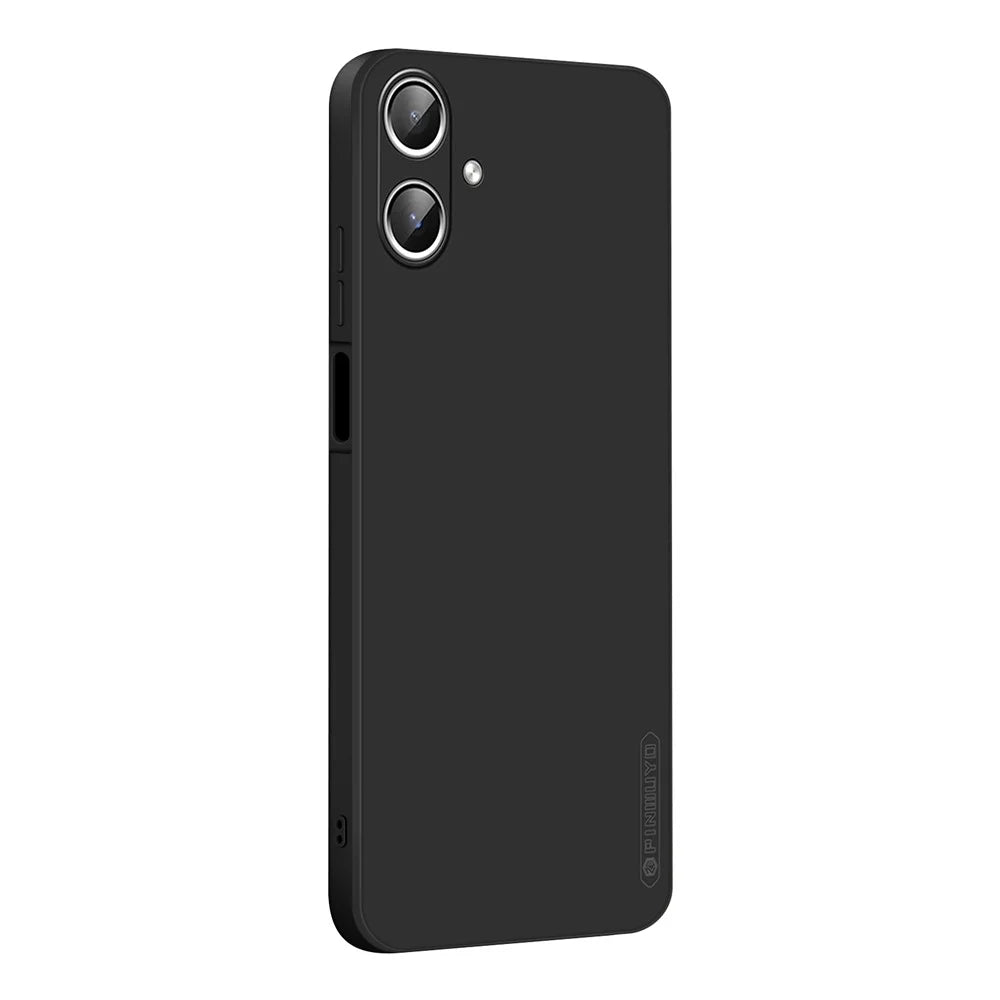 PINWUYO For Samsung Galaxy A06 5G Phone Case  Soft Matte TPU Mobile Back Cover - Black - 1