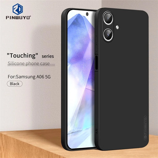 PINWUYO For Samsung Galaxy A06 5G Phone Case  Soft Matte TPU Mobile Back Cover - Black - 2