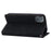 For iPhone 14 / 13 Case Lines Pattern Wallet Leather Phone Cover with Strap - Black - 3
