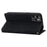 For iPhone 14 Pro Max Case Lines Pattern Wallet Leather Phone Cover with Strap - Black - 3