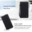 For iPhone 14 Pro Max Case Lines Pattern Wallet Leather Phone Cover with Strap - Black - 6