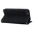 For iPhone 17e / 16e Case Lines Pattern Wallet Leather Phone Cover with Strap - Black - 3