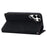 For Samsung Galaxy S23 Ultra Case Lines Pattern Wallet Leather Phone Cover with Strap - Black - 3