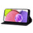 For Samsung Galaxy S23 Case Lines Pattern Wallet Leather Phone Cover with Strap - Black - 4