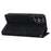 For Samsung Galaxy S25 Ultra Case Lines Pattern Wallet Leather Phone Cover with Strap - Black - 3