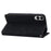 For Samsung Galaxy S25 Edge Case Lines Pattern Wallet Leather Phone Cover with Strap - Black - 3