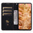 For Google Pixel 8a Case Lines Pattern Wallet Leather Phone Cover with Strap - Black - 2