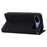 For Google Pixel 8a Case Lines Pattern Wallet Leather Phone Cover with Strap - Black - 3