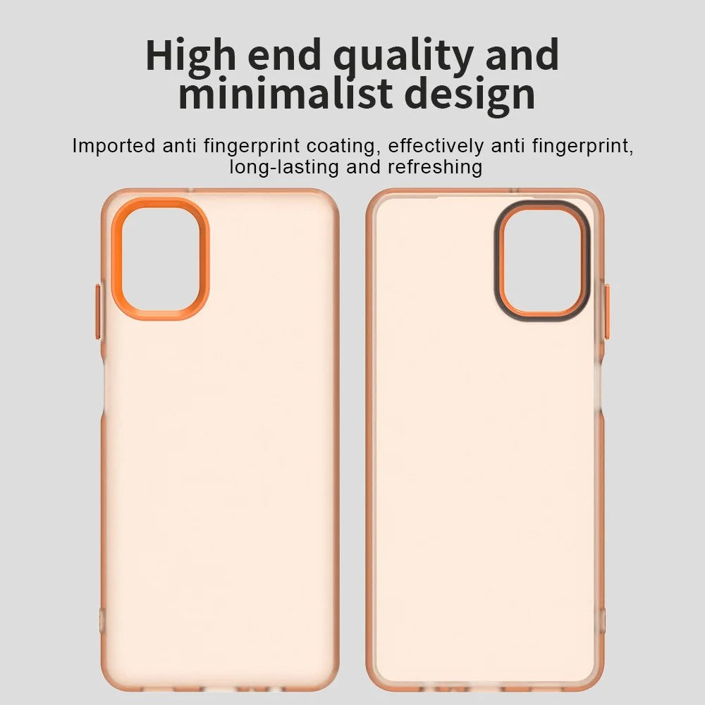 For Samsung Galaxy F06 5G  /  M06 5G Case PC + TPU + PET Matte Anti-Drop Phone Back Cover - Orange - 3