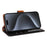For iPhone 17e / 16e Case RFID Blocking Leather Wallet Flip Phone Cover with Wrist Strap - Black - 3