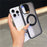 JAUCASE For iPhone 16 Pro Case Matte Clear TPU + PC Kickstand Cover Compatible with MagSafe - Black - 4