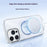 For iPhone 15 Pro Case Crystal Clear TPU + PC Protective Cover Compatible with MagSafe - Black - 3