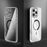 For iPhone 16 Pro Max Case Crystal Clear TPU + PC Protective Cover Compatible with MagSafe - Black - 1