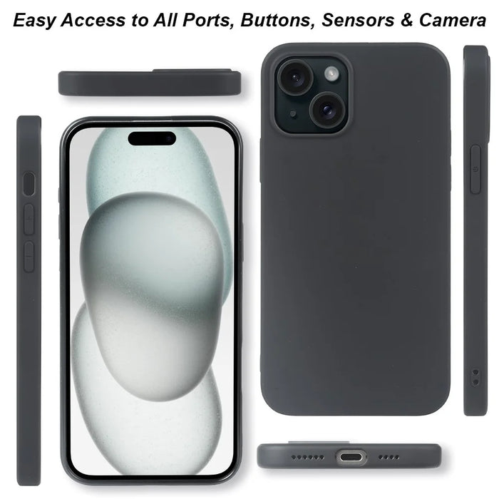For iPhone 15 Case GRS Certified RCS Eco-Friendly Material Single Side Matte Slim Anti Drop Phone Cover - 4