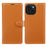For iPhone 14 Stand Case Biobased Eco-Friendly RPET RPVB Slim Phone Cover with Wallet - Orange - 1