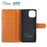 For iPhone 14 Stand Case Biobased Eco-Friendly RPET RPVB Slim Phone Cover with Wallet - Orange - 2