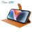 For iPhone 14 Stand Case Biobased Eco-Friendly RPET RPVB Slim Phone Cover with Wallet - Orange - 4