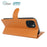 For iPhone 15 Stand Case Biobased Eco-Friendly RPET RPVB Slim Phone Cover with Wallet - Orange - 3