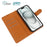 For iPhone 15 Stand Case Biobased Eco-Friendly RPET RPVB Slim Phone Cover with Wallet - Orange - 6