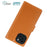 For iPhone 15 Stand Case Biobased Eco-Friendly RPET RPVB Slim Phone Cover with Wallet - Orange - 7