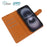 For iPhone 16 Stand Case Biobased Eco-Friendly RPET RPVB Slim Phone Cover with Wallet - Orange - 6