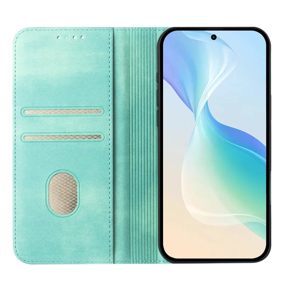 For Samsung Galaxy A37 5G / A56 5G / A36 5G Wallet Case Retro Texture RFID Blocking Leather Phone Cover - Mint Green - 2