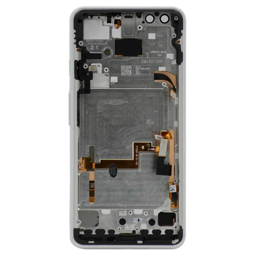 For Google Pixel 3 G013A OEM Grade S OLED Screen and Digitizer Assembly + Frame (Without Logo) - White - 3